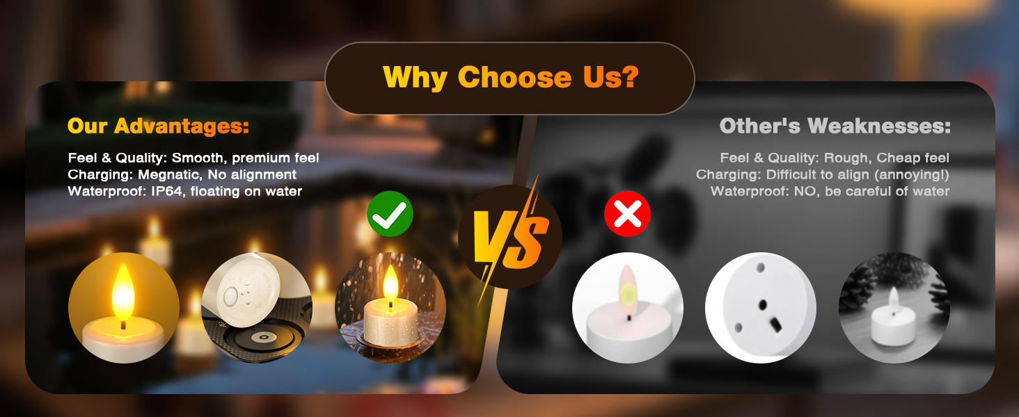 remote control rechargeable tea lights candles room decor