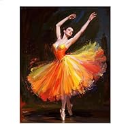 JISHSHAY Ballet Diamond Painting Round Drill Diamond Art Round Beads Gem Art Gem Painting Mosaic ...