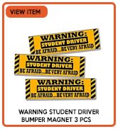 student driver bumper magnet