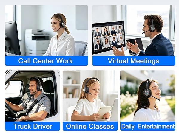 headsets with microphone for work