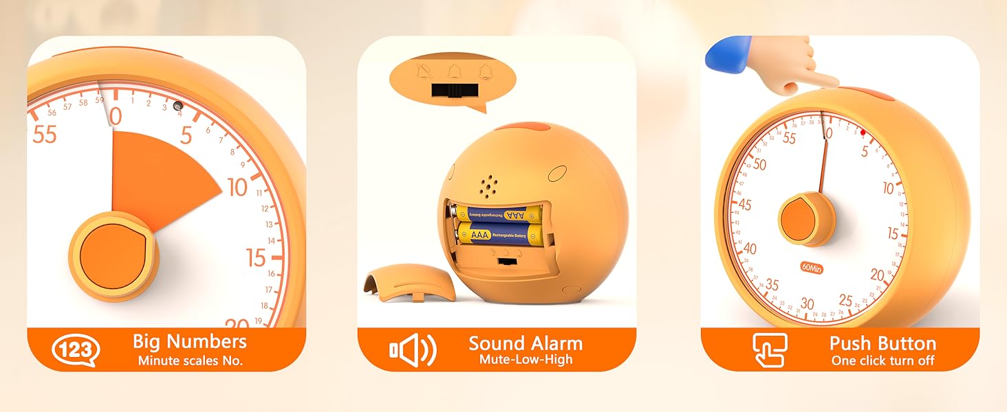Visual Timer for Kid-Make time fun for kid! Colorful countdowns help children learn and stay on task
