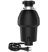 Homfan 1/2HP Kitchen Garbage Disposal with Air Switch, Ultra-Quiet Motor &amp; FLG Sink Seal, Compact...