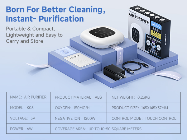 Air Purifier Ozone &amp;amp; Negative Ion 99% Odor Eliminator for Pet