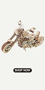 ROKR 3D Wooden Puzzles Rubber Band Gun Model Craft Kit Unique Gift Mechanical Model Brain Teaser (Re...