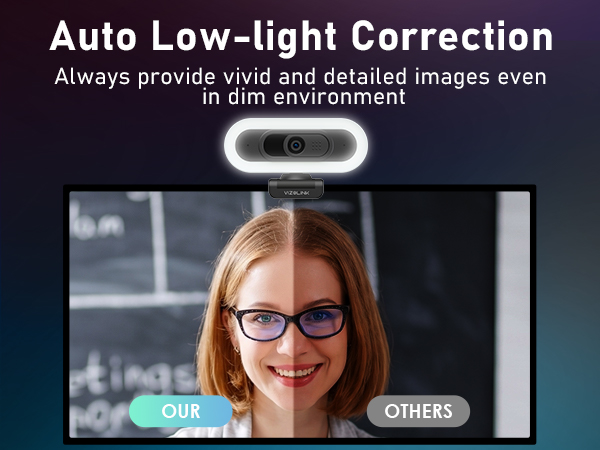 4K Webcam with Lights, PDAF Autofocus Computer Camera for PC/Mac, Web cam with Microphon