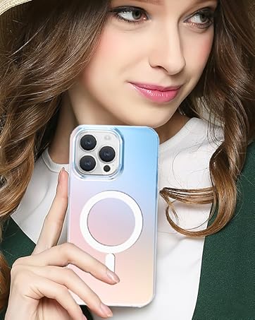 iphone 15 pro magsafe case opal pearl glitter women girls phone case screen protector