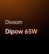 Divoom Dipow 65W USB-C Charger 3-Port Fast GaN Charger with DIY Pixel Display Foldable Compact Wa...