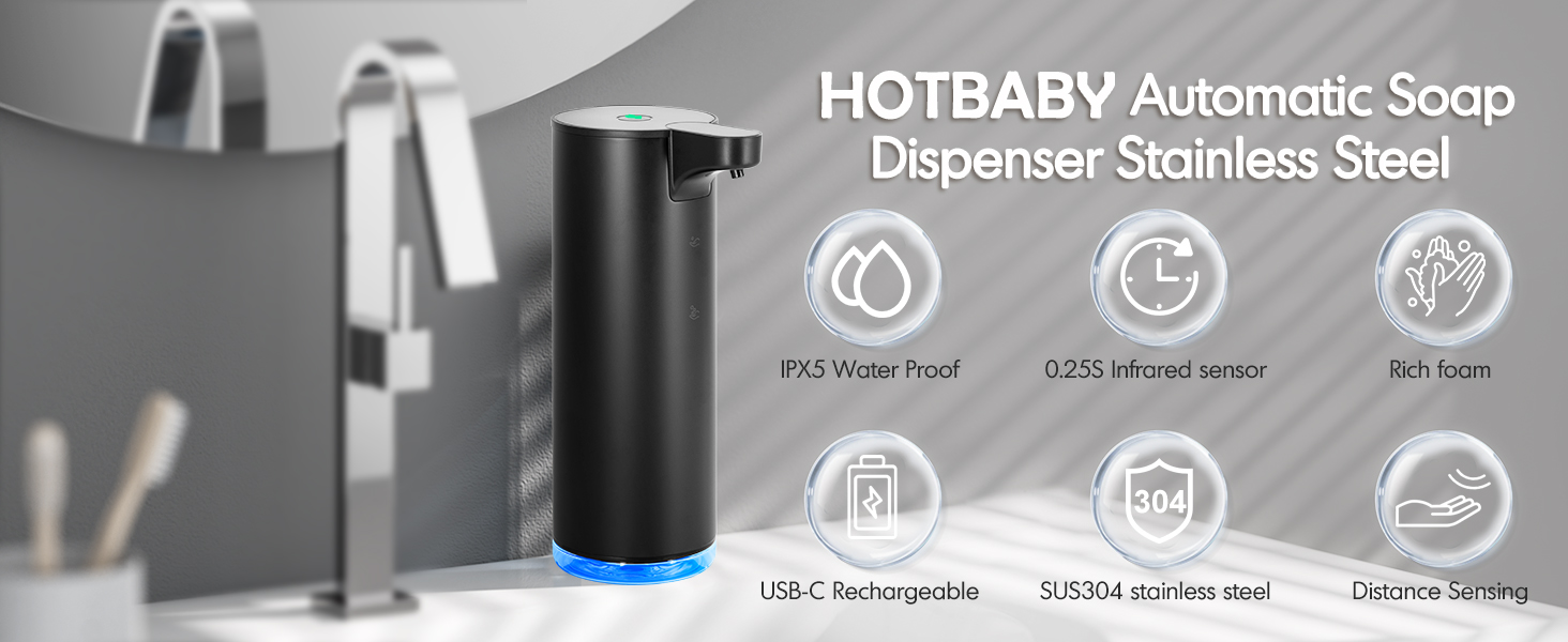 foam soap dispenser automatic rechargeable