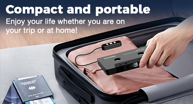 Arsvita Cassette Bluetooth Adapter for Car