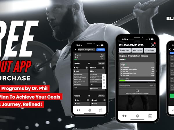 element 26, best weightlifting gear, workout app, free
