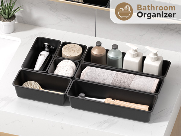 bathroom drawer organizer trays