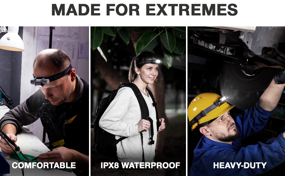 rechargeable headlamps for adults hard hat light