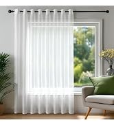 Deconovo Blackout Wide Curtain Panel, Grommet Top Thermal Insulated Room Darkening Drape for Bedr...