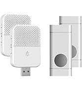 Mini Wireless Doorbell, Remote Door Bell Ringer Wireless Long Range 650FT, Coolqiya Portable Wire...