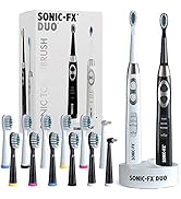 Sonic-FX Duo Dual Handle Rechargeable Electric Toothbrush Set for Adults and Kids - 3 Modes, Smar...