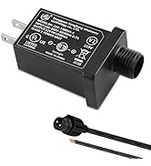 Replacement 12V 1A LED Transformer with Extension Cord, UL Listed Class 2 Power Supply IP44 LED L...