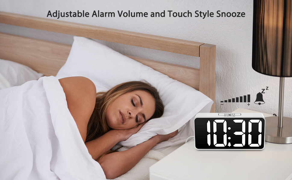 alarm clock with adjustable alarm volume