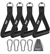 Pixel Panda Fitness Accessories, 3.1 Inch Carabiner Load 800lbs, 4&amp;2 Pack D Handle Cable Attachment