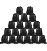 KUUQA 20 Pcs Drawstring Backpack String Sport Bag Sack Cinch Gym Backpack Bulk for School Gym Spo...