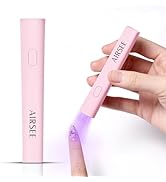 AIRSEE Mini Handheld UV Light for Gel Nails,Portable Rechargeable Nail Lamps,2 Timers for Fast Na...