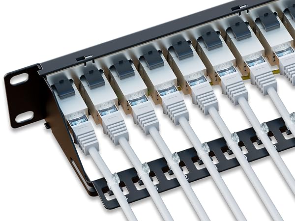 Through Coupler 1U Cat6 Patch Panel