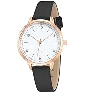 TWOPTION Women's Dainty Analog Leather Dress Watch for Small Wrists, Ladies Waterproof Watches fo...