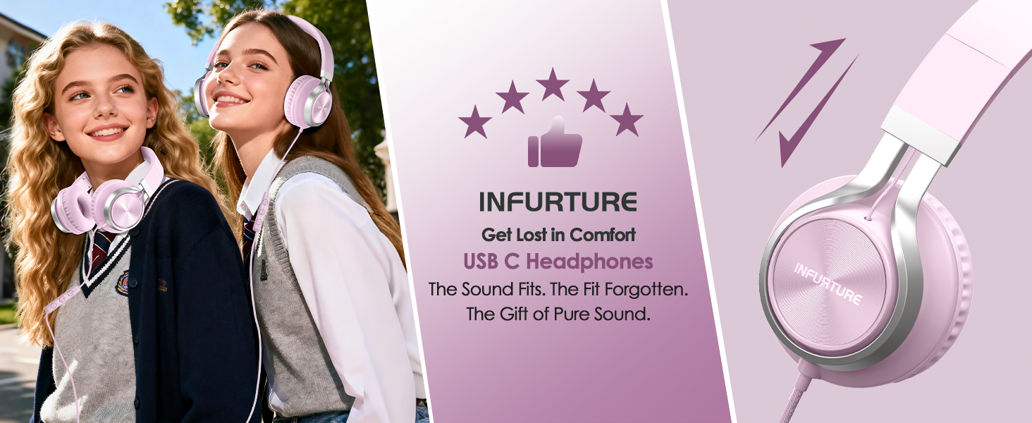 wired headphones USB C
