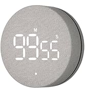 AVINIA Fabric Digital Kitchen Timer, Rechargeable with Large LED Display, Magnetic Countdown Time...