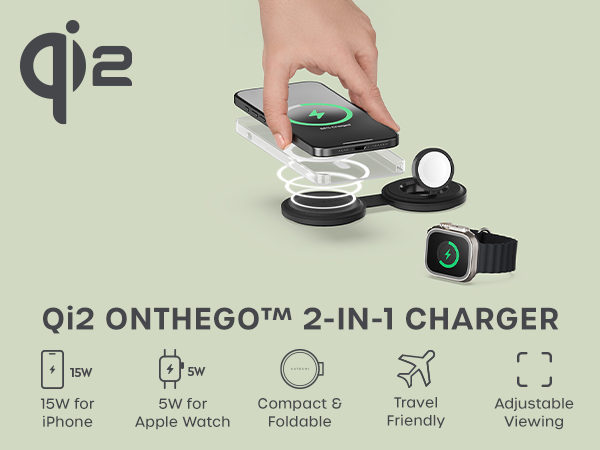 OntheGo 2-in-1 Wireless Charger