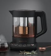 Hot Tea Maker Electric Glass Kettle with tea infuser and temperature control. Automatic Shut off....