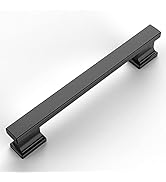 Amerdeco 10 Pack Matte Black Cabinet Pulls 5 Inch(128mm) Hole Centers Kitchen Cabinet Handles Cab...