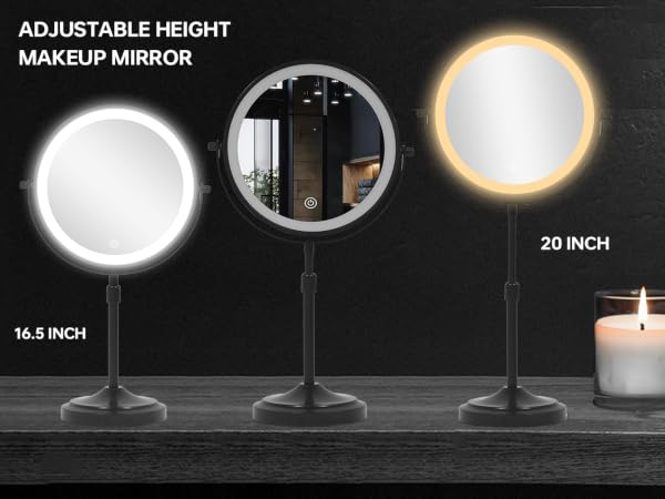 magnifying mirror with light