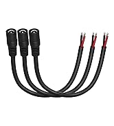 16AWG DC5521 Power Cable, 5.5mm x 2.1mm Female Barrel Plug Connector, 0.8ft DC Power Cord for CCT...