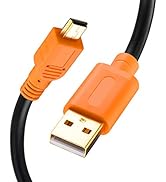 Tan QY Mini USB Cable 10Ft, USB 2.0 Type A to Mini B Cable Male Cord for GoPro Hero 3+, Hero HD, ...