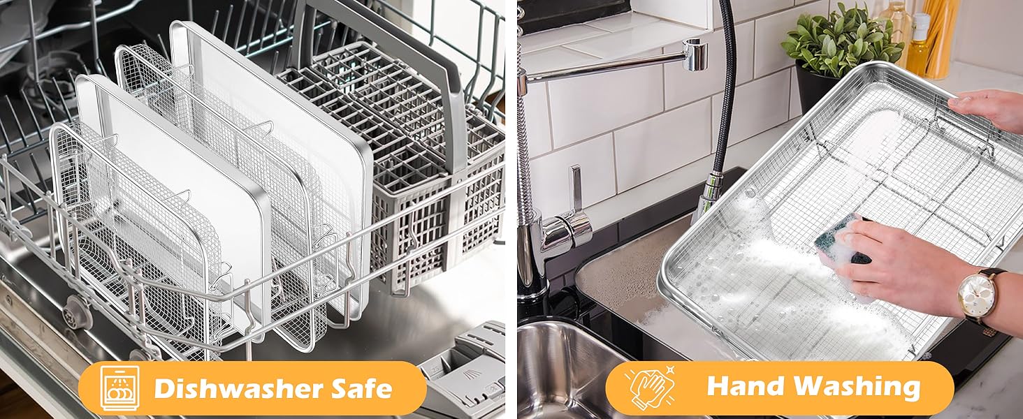 smooth surface for effortless clean up and dishwasher safe to save efforts and energy