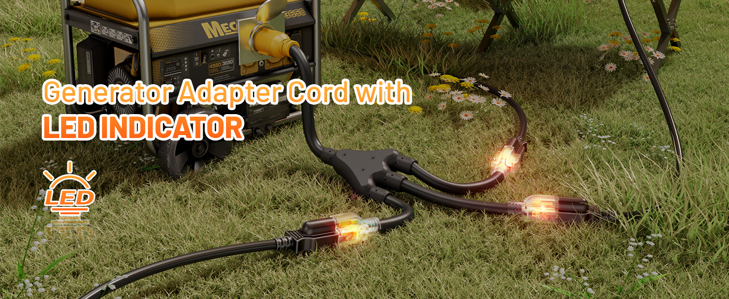 NEMA 14-50P to four NEMA 5-15/20R outlets