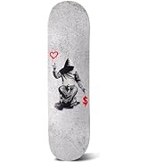 Skateboard Canvas Wall Art – Banksy Love or Money Art | 7 Ply Maple Wood Skateboard Deck | Graffi...