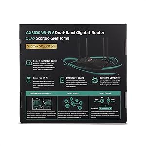 OLAX Scorpio GigaHome AX3000 Dual-Band Wi-Fi 6 Router