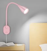 Uchoiceme LED Wall Mounted Bedside Reading Light, 10-Level Dimmable &amp; Adjustable 5 Color, USB Cha...