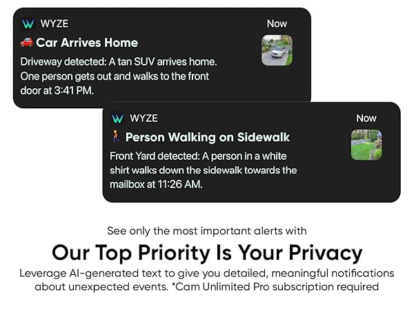 Wyze Solar Cam Pan Notifications