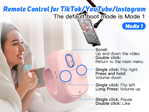 Scrolling Ring Remote Control for Tiktok