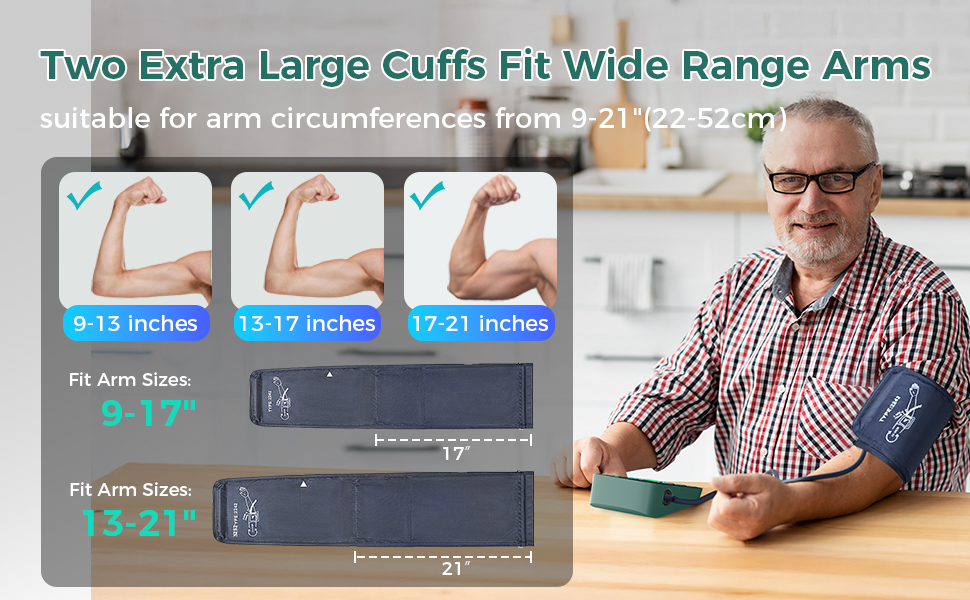 Blood Pressure Monitor With Large Blood Pressure Cuff