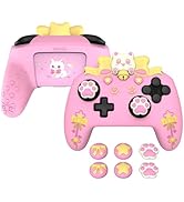 PlayVital Sweetheart Kitty Silicone Skin Compatible with Nintendo Switch Pro Controller Kawaii An...