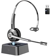 Earbay Trucker Bluetooth Headset, Wireless Headset with Mic for Work Noise Canceling &amp; USB Dongle...