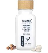 drTung's Herbal Toothpaste Tablets - Toothpaste Tabs for Dry Mouth Relief, Natural Tooth Powder T...