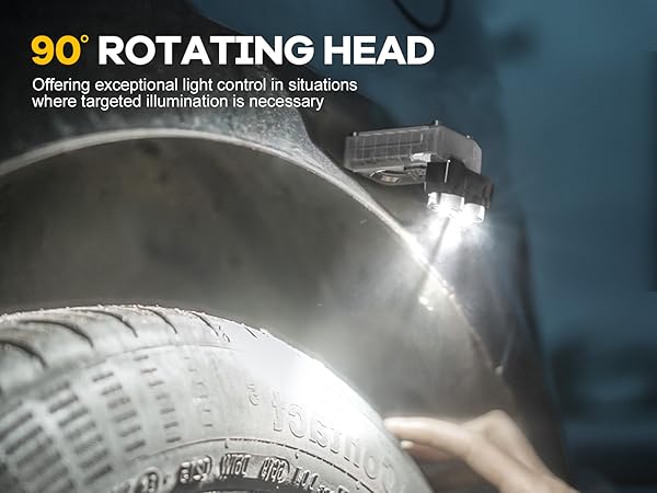 90 degree rotating head