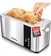 Mueller UltraToast Stainless Steel Toaster 4 Slice – Extra-Wide 1.6" Slots for Artisan Bread, Bag...