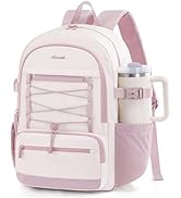LOVEVOOK School Backpack for Teen Girls, Large Capacity College Student Backpacks with Water Bott...