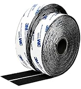 Hook and Loop Tape 1in x 20ft self Adhesive Sticky Back Interlocking Nylon Fabric Fastener Heavy ...