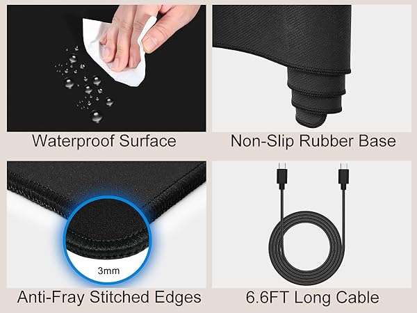 magnetic wireless charging mouse pad